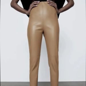 ZARA- FAUX LEATHER LEGGINGS